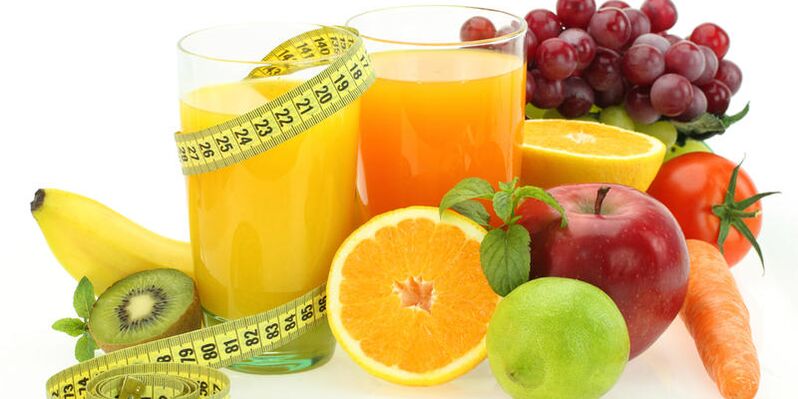 Obst, Gemüse und Säfte